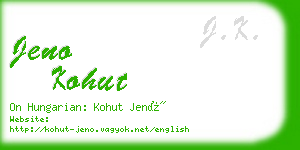 jeno kohut business card